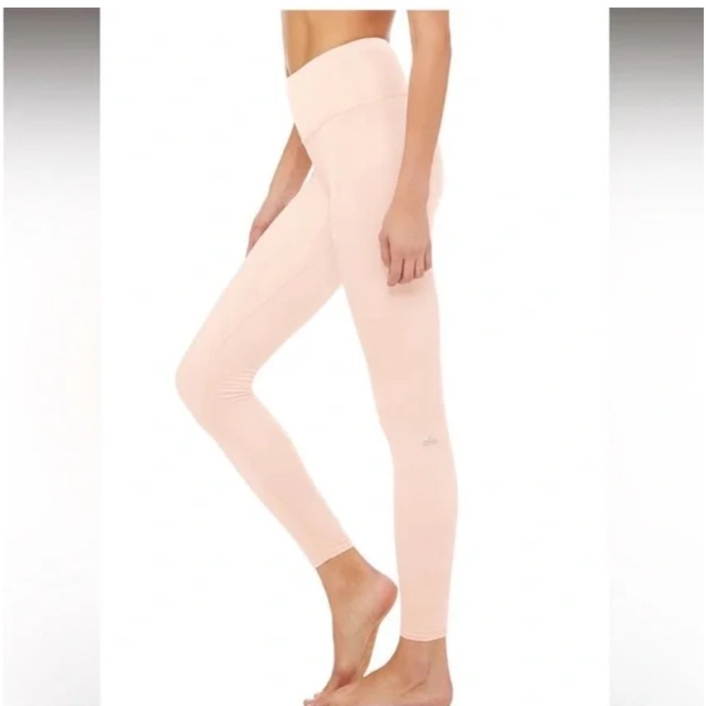 ALO YOGA Pink Nectar Velvet Velour Leggings Size Large Y2K